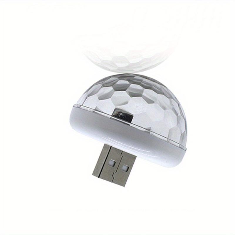 1Pc USB Mini Disco Light, Party Lights Ball Sound Activated, DJ Disco Ball Stage Lights-Multi Colors LED Car Atmosphere Light