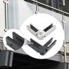 Adjustable Glass to Glass Clamp Railing Clip Bracket Support Stainless Steel Professional Railing Clamp for Stairs Balustrade