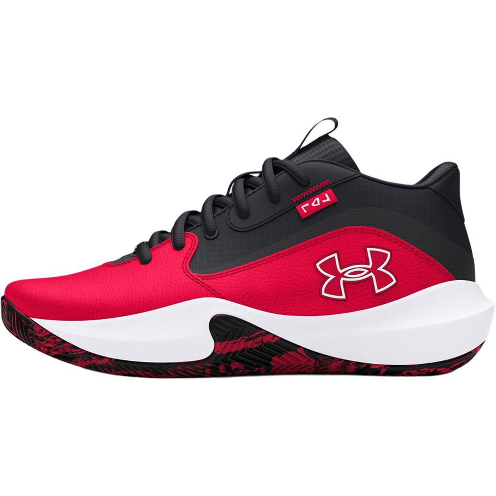 Under Armour Lockdown 7 GS Красно-Черно-Белые Детские Кроссовки 3028513-600
