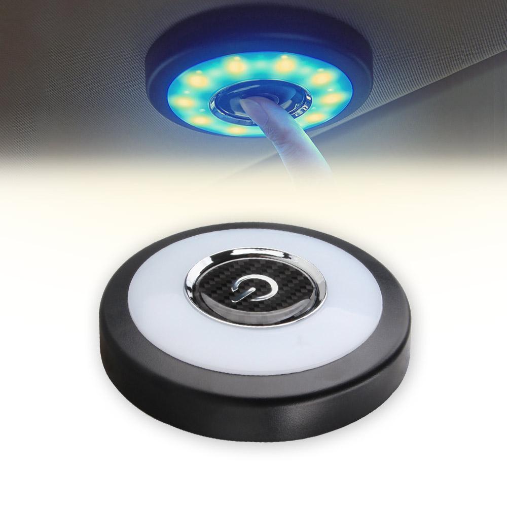 Universal Car LED Reading Lamp Round Ceiling light USB Charging Waterproof Magnet Interior Lighting Atmosphere Light
