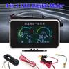 LCD Car Digital Oil Pressure Gauge Car Modification Instrument Panel Digital Display Sensor 4 In 1 Car Accessories Voltmeter Water Temp Meter