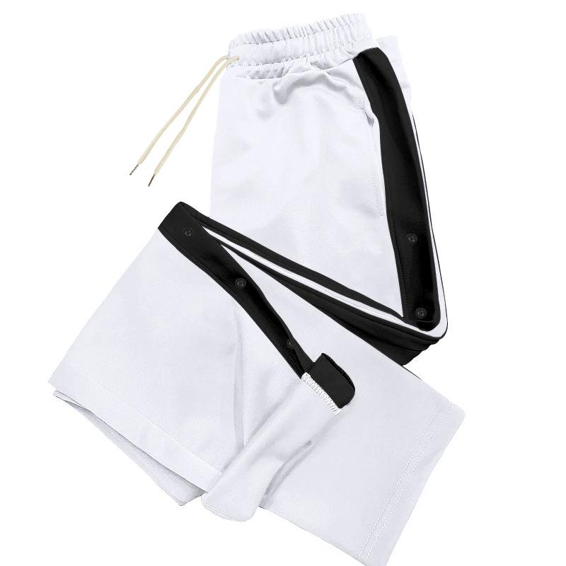 Casual Sports Buttoned Trousers Men's Spring and Autumn Loose Straight Loose Button Decorative Large Size Trousers