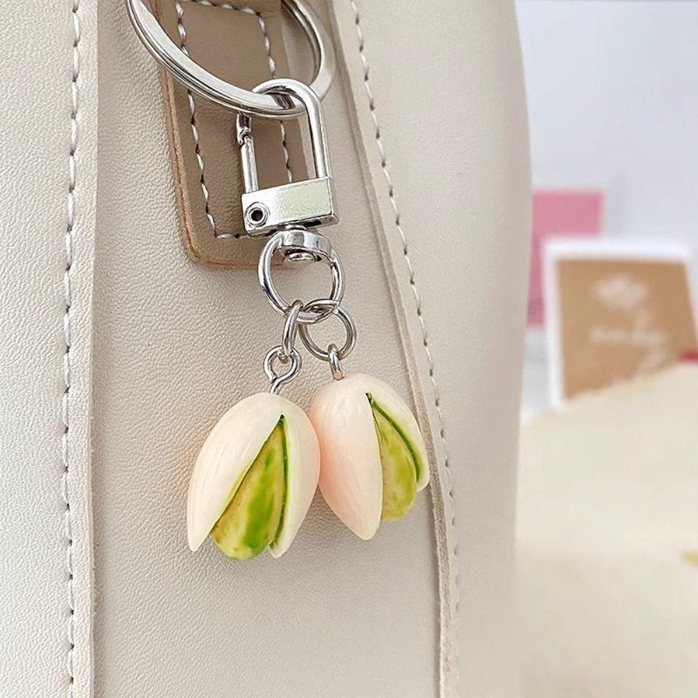 Подвеска для сумки Подвеска Серия Еда Фисташковый ПВХ Брелок Уникальный Брелок в виде имитации еды Женский