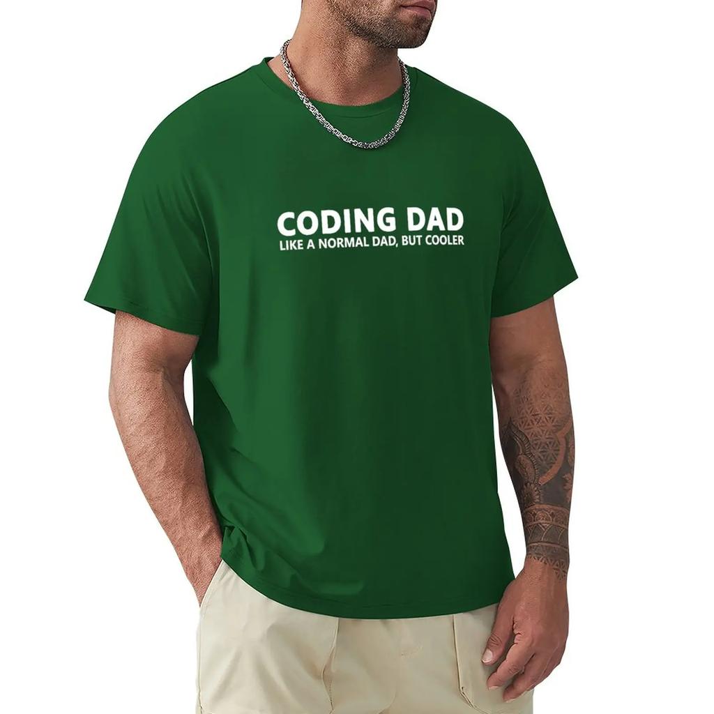 Coding Dad Like A Normal Dad But Cooler Programmer Dad TShirt heavyweights oversized t shirt men