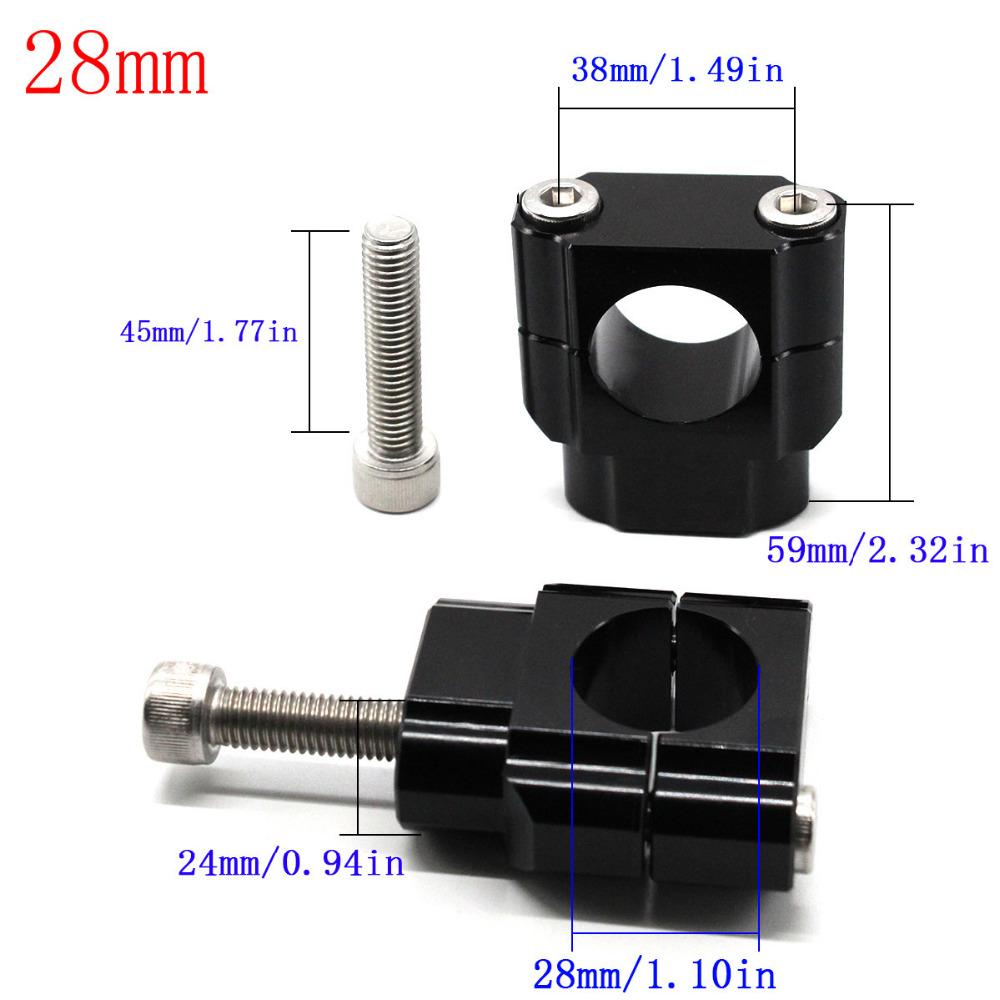 CNC Motorcycle Handlebar Fat Bar Risers Mount Clamp Adapter 7/8"- 1 1/8" For Dirt Pit Bike MX Enduro CRF YZF KXF KLX EXC SX SXF