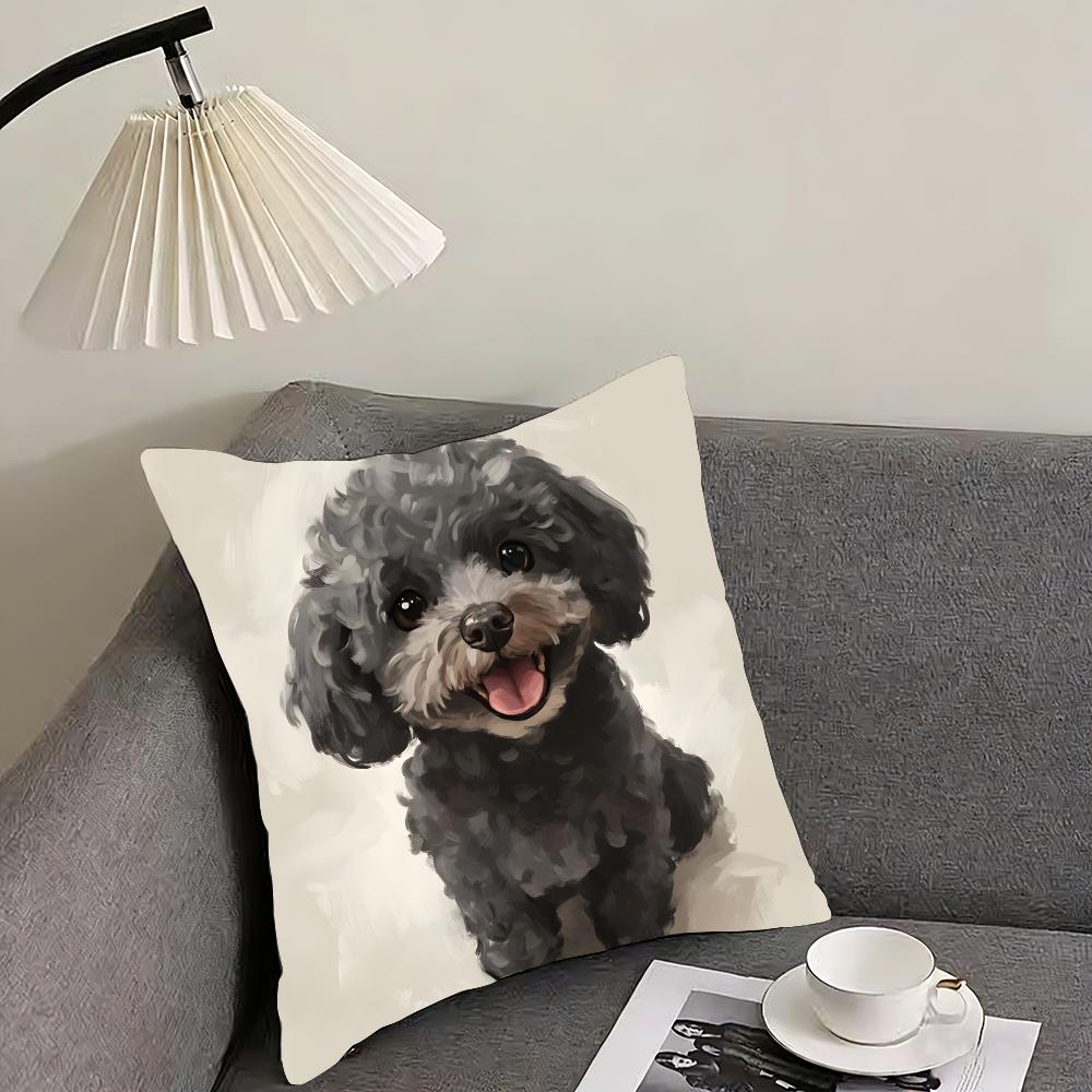 Dog Cute Cushion Cover Pillowcase Ultra Soft Skin Friendly Fabric Cloud Like Comfort  Concealed Zipper