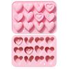 Silicone Moulds 12 Link 6 Different Heart Shape Non-Stick Heat-resistant Food-grade Soft Silicone Molds for Chocolates