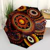 Автоматический зонт-трость с тематикой спиральной мандалы, портативный складной зонт-трость 3 сложения для мужчин и женщин, подарок на День святого Валентина, День матери0725025