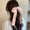 Large Bowknot Bow Hair Clip Solid Color Ribbon Hair Clip Fashion Ponytail Clip  Girls
