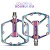 WEST BIKING Aluminum Alloy Bicycle Pedals Double DU Bearing 3 Perrin Chromium-molybdenum Steel Shafts MTB Road Bike Accessories