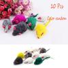 Color Random Mini Pet Supplies Kitten Puppy Cat Play Toys Fake Mouse Simulation Mice Squeak Noise