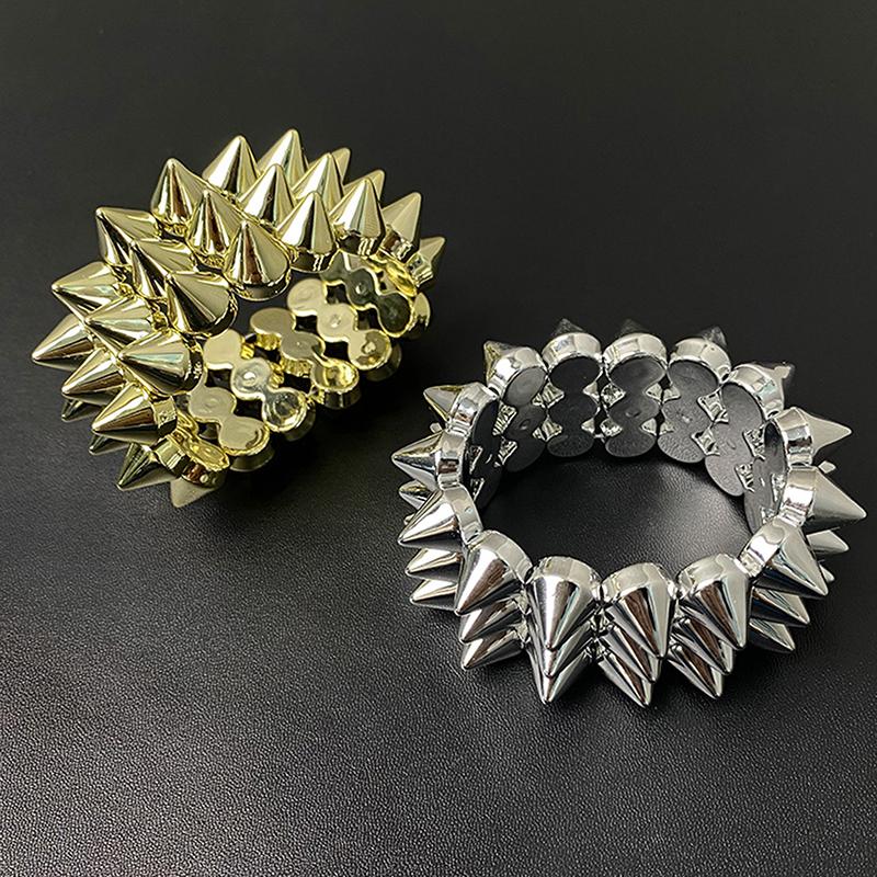 Украшения Y2K Трехслойный браслет с шипами-пусетами Панк Гранж Крутые Модные Браслеты Для Женщин Готические Аксессуары