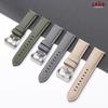 Universal Stitching Watch Band Durable Sailcloth & Leather Watch Strap 20mm 22mm 24mm 26mm Watchband Accessories Perforated Belt