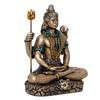 Brown Resin Meditating Lord Shiva Statue | Lord Shiva Idol for Home Decor Pooja Room Office Car Dashboard | Shiv Murti