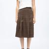 Brown Midi Skirt Prince of Wales Pattern Jeanne Woman