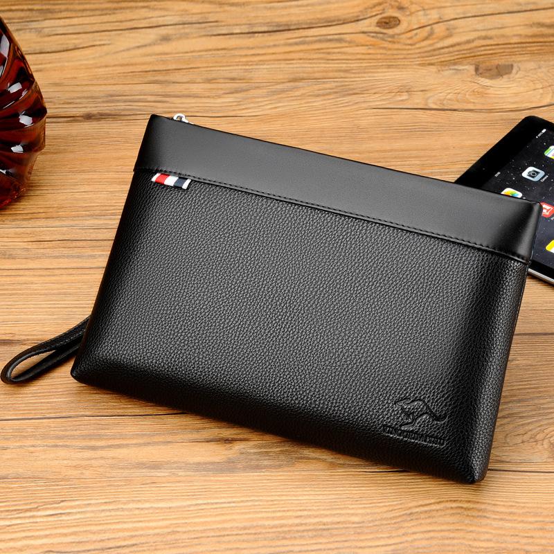 Мужской клатч-кошелек из мягкой кожи большой вместимости - Модная повседневная сумка и сумка-конверт