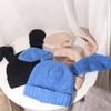 Solid Color Women Beanie Hat Knitted Plush Skull Cap Funny Rabbit Ear Hats Autumn/Winter