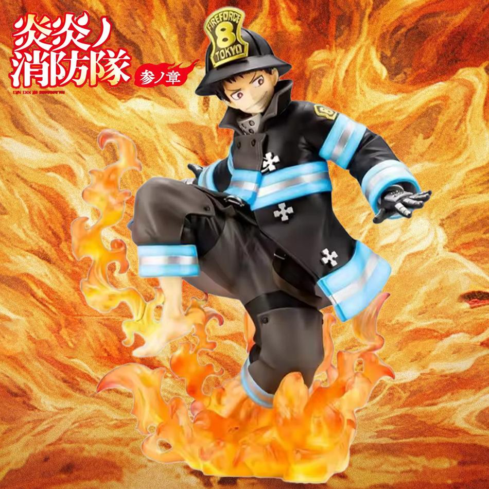 В наличии Оригинальный KOTOBUKIYA ARTFX J Fire Force Синра Кусакабе Аниме Готовая модель Игрушка Подарки Коллекция