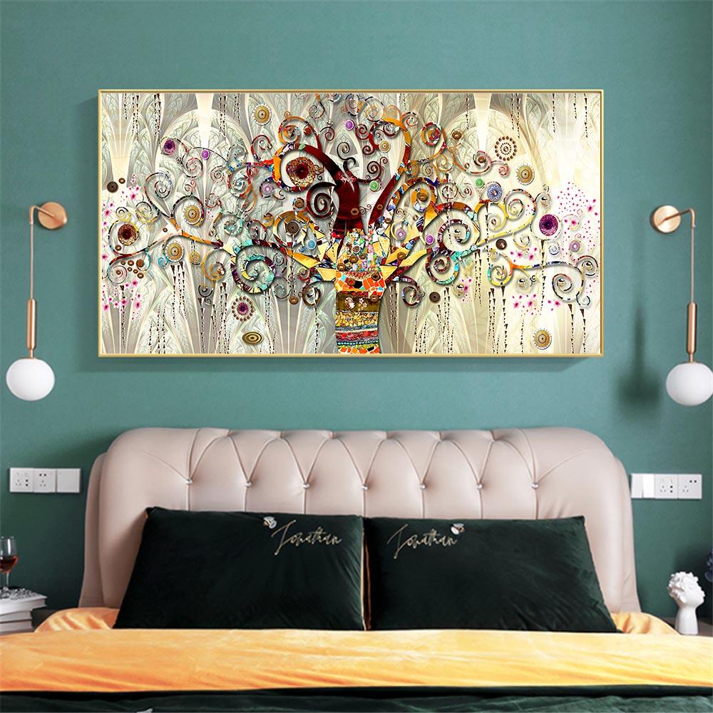 Древо Жизни Пейзаж Картина Маслом Холст Стены Искусства Плакат Современная Спальня Украшение Картина