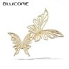 Fashion Butterfly Shape Brooches Crystal Copper Corsage Suit Scarf Hat Pins for Women Girls Clothes