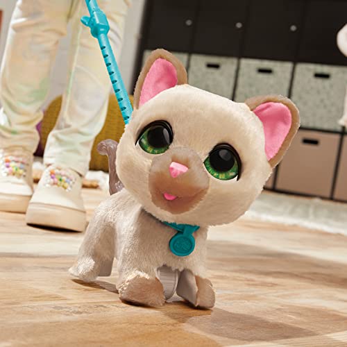 Hasbro FurReal Идущий котенок (Светло-коричневый), интерактивный питомец, реагирующий на голос и звук, для детей от 4 лет, F8132, Оригинал