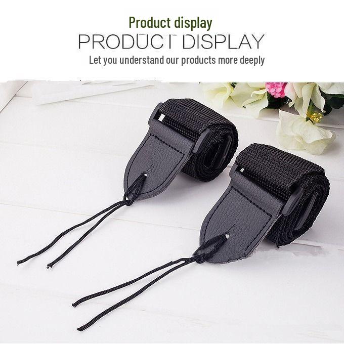 Универсальный черный деревянный ремень для электробас-гитары - классический унисекс-дизайн через плечо