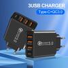 Многопортовое дорожное зарядное устройство 3USB+PD Type-C