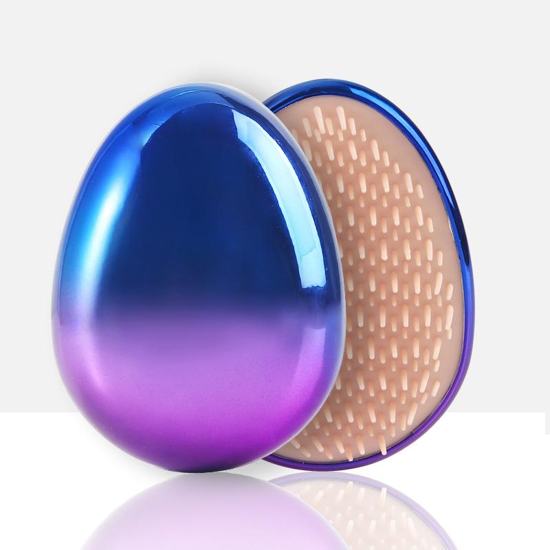 Scalp Massage Egg Shaped Comb Marble Anti-static Comb Small Portable Hair Styling Comb Professional Salon Hair Care Travel Comb