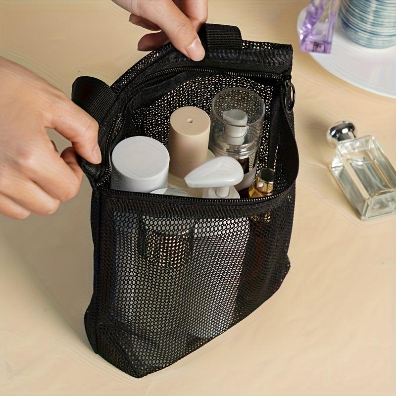 1pc Thickened Nylon Portable Shower Handbag, Transparent Mesh Makeup Bag,Portable Toiletry Bag,Large-Capacity Mesh Toiletry Bag.
