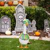 1 Set Lawn Goose Outfits Halloween Christmas Easter Independence Day Valentine's Day Festival Outdoor Yard Paty Goose Statue