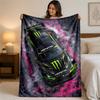 Фланелевое одеяло с принтом Monster Energy, уютное, теплое, плюшевое покрывало для кровати, дивана, диванчика, для домашнего использования в помещении