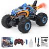2.4GHz Remote Control Cars Monster Shark RC Car Electric Trucks Stunt Vehicle Sound Light Spray Toys for Boys Kids Children Gift