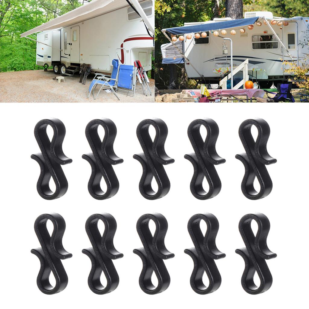 10/50Pcs Outdoor Gutter Hooks Plastic Reusable S Hooks Outdoor Light Clips Wedding Christmas Tree Home Decoration Hooks