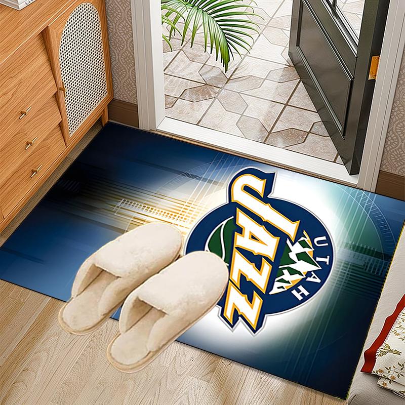 Jazz Basketball Team Rug Office Carpet Non-Slip Mat, Chair Rug Floor Covering for Gaming, Bedroom, Living Room , Home Decor Christmas Gift