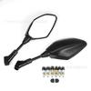 Universal Wide-Angle Rearview Mirror Sportbike Motorcycle Side Upgrade Pair Black PP Cover Glass Lens