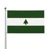 1pc Multi-Size Optional Maryland Green Flag Durable Outdoor Fabric Banner with White Bar And Green Arrow Design - Weather Resistant for Patio, Garden,