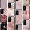 Beautiful Gold Rose Phone Case for Huawei P50 P40 E P30 P20 Pro P10 Lite P Smart Y6 Nova3E Honor10 Cover
