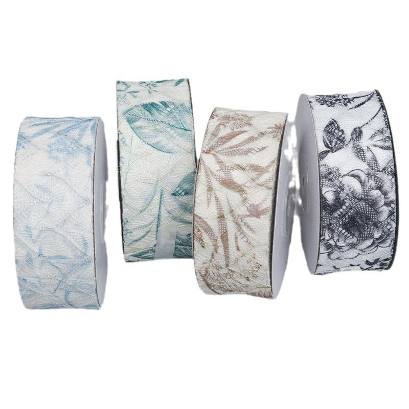 DIY Decorative Embellishments Romantic and Cozy Ancient Lace Printed Ribbon Diy Bow Handmade Decorative Ribbon Gift Cake Bouquet Packaging Ribbon