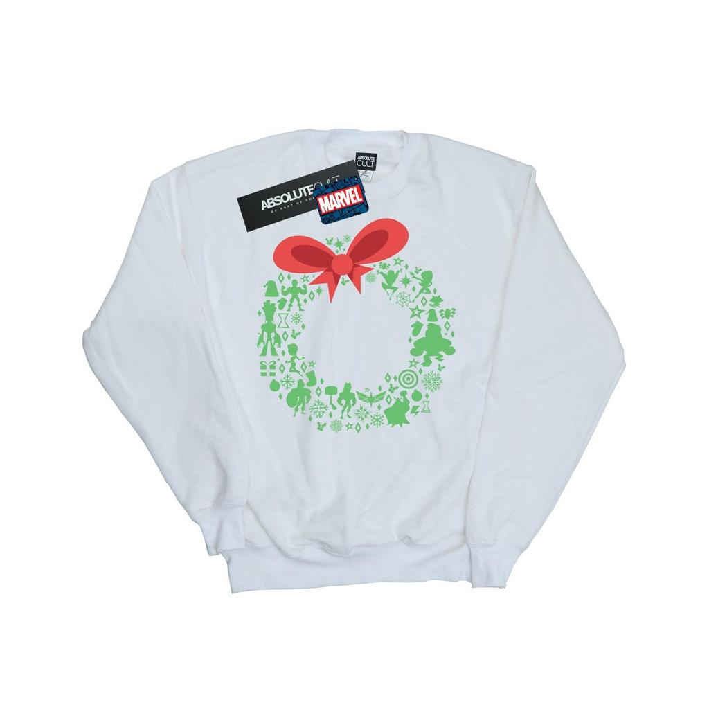 Marvel Женская/женская толстовка с рождественским венком «Мстители»