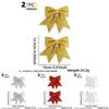 Beautiful Christmas Tree Bow Hangings With Plush Pearl Cotton For Holiday Cheer