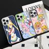 Чехол для телефона аниме S-Sailor M-Moon для iPhone 17 16 15 14 13 12 11 Pro Max Цвет Черный Матовый Чехол