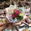 Pink Barbie Dried Flower Mini Bouquet for Girlfriend Valentine's Day Souvenir Gift Box Collocation Decor Home Wedding Decoration