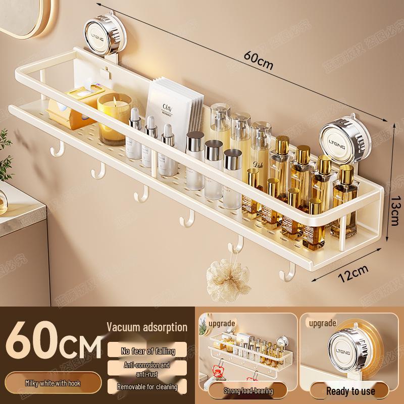 Настенная алюминиевая полка для полотенец и ванной комнаты на присосках