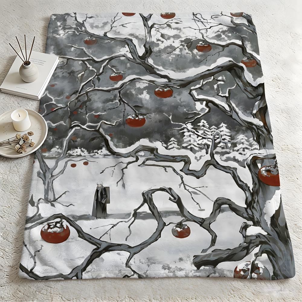 anime M-Mushishi-i Throw Warm Soft Flannel Blanket, Multi-use for Sofa Bed Camping Travel Nap