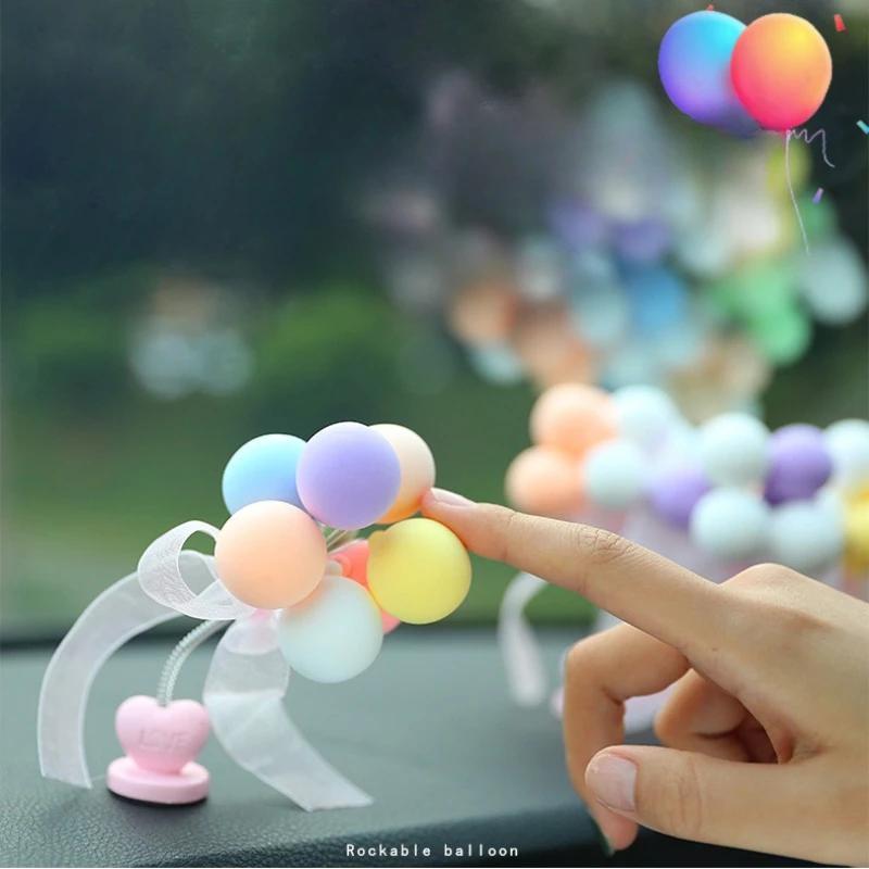 Car Ornaments Nodding Balloon Car Dashboard Decor Shaking Head Toys Bobblehead Car Accessories accesorios para auto