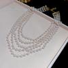 Жемчужное многослойное жемчужное ожерелье цинк цинковый сплав жемчужный чокер корейское жемчужное ожерелье девушки пара