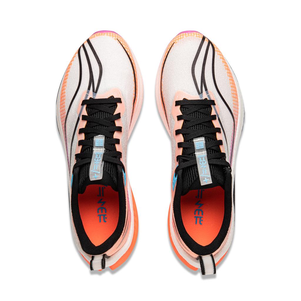 Li Ning Red Hare 7 Pro Амортизирующие Нескользящие Низкие Тренировочные Спринтерские Беговые Кроссовки Мужские Белый Оранжевый ARPU001-18