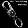 Брелок для ключей Автомобильный брелок Металлическая пряжка для ключей Держатель для автомобильных ключей Уникальный брелок с двойным кольцом Маленький подарок