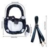 [HUIJUFU] Women's Realistic Fluffy Plush Cat Crossbody Bag (Black & White, Large)