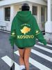 Kosovo Map Golden Stars Women's Hoodies